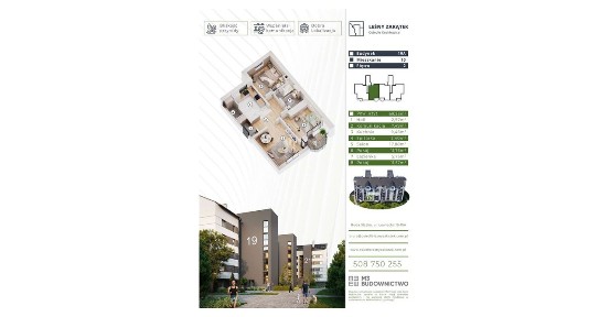 Osiedle Leśny Zakątek | mieszkanie 3-pok.| 19AM10
