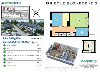 Tarnów Brzozówka piętro + poddasze 78 m2 ogródek