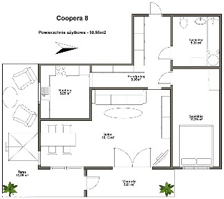 2 pokoje | taras i weranda | Bemowo | Coopera |