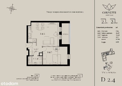 2-pokojowe mieszkanie 52m2 + loggia Bez Prowizji