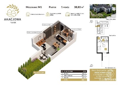 Nowoczesne M w Akacjowa Park nad Hubertusem