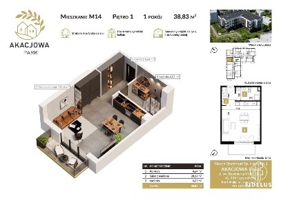 Kawalerka z dużym balkonem przy Hubertusie