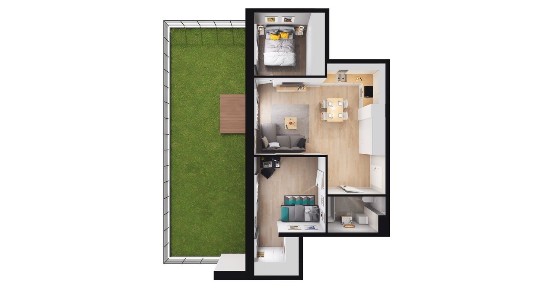 3-pokojowe mieszkanie 53m2 + balkon Bez Prowizji