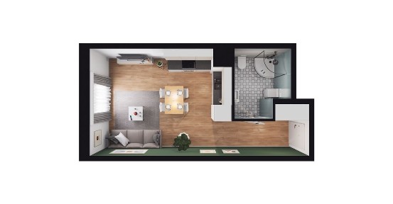 1-pokojowe mieszkanie 28m2 Bez Prowizji