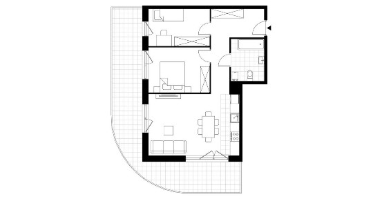 3-pokojowe mieszkanie 60m2 + loggia Bezpośrednio