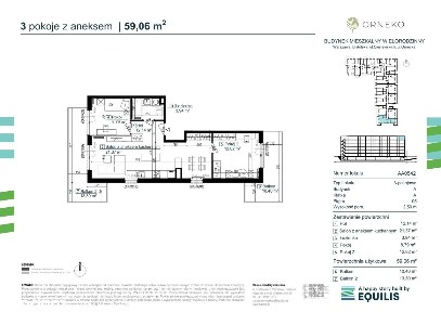 3-pokojowe mieszkanie 59m2 + 2 balkony