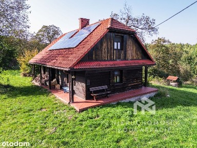 Wyjątkowy dom drewniany w otoczeniu lasu