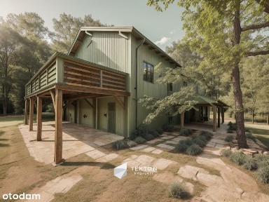 Nowy dom otulony lasem i jeziorami. Mokiny