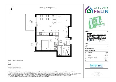 2-pokojowe mieszkanie 42m2 + balkon
