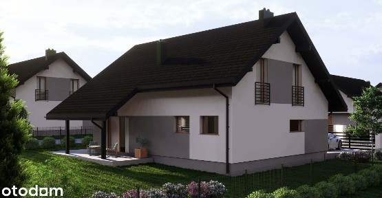 Dom z ogrodem indywidualnego projektu w spokojnej okolicy