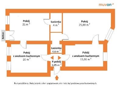Mieszkanie w kamienicy - 4 pokoje, do aranżacji