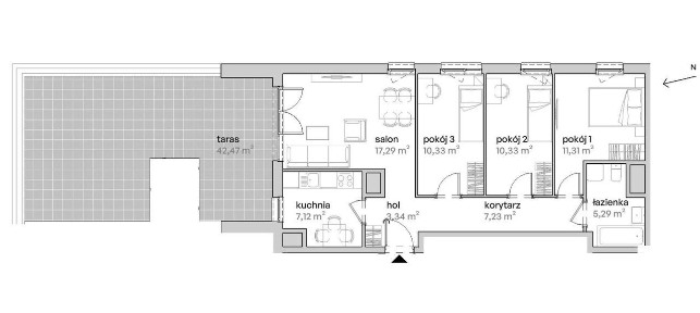 PIĘKNE 4 pokoje > duży TARAS na dachu 42m2 > Klucze 2Q 2026