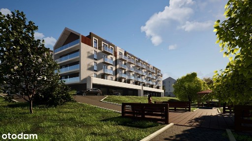 kawalerka z balkonem na rzekę Łynę