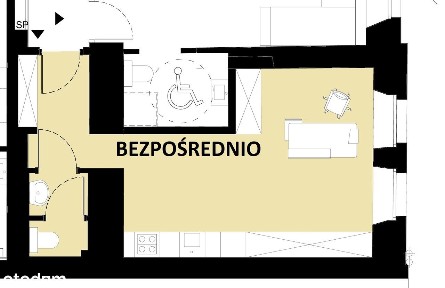BEZPOŚREDNIO - garsoniera, 34.72m2, 11.491/m2