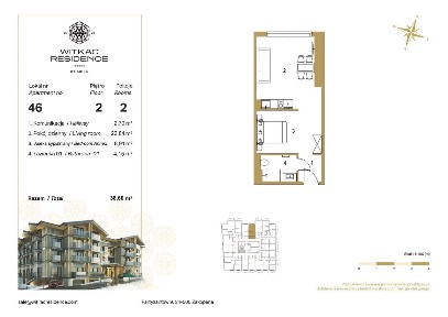 apartament Zakopane Witkac Residence/ 39 m2/ 46