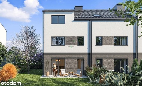 Dom szeregowy 127,89 m² | Iwiny k. Wrocławia | Ogród 121 m²