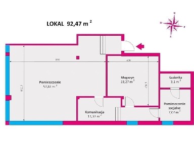 Lokal z dużą witryną, sklep Żabka