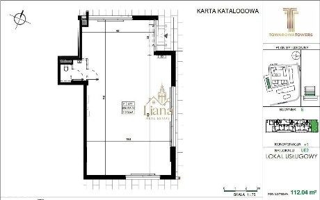 Lokal usługowy o powierzchni 112,04 m². Prosta