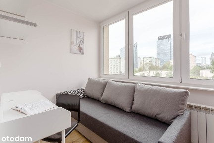 Plac Zawiszy! centrum tramwaje metro, balkon