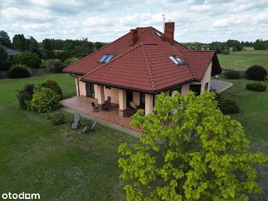 Piękny dom 234 m2, z dużą 3 ha działką, gmina Brok