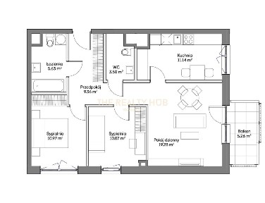 Funkcjonalne 3 pokoje z balkonem