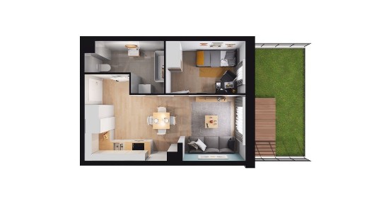 2-pokojowe mieszkanie 32m2 + ogródek Bez Prowizji