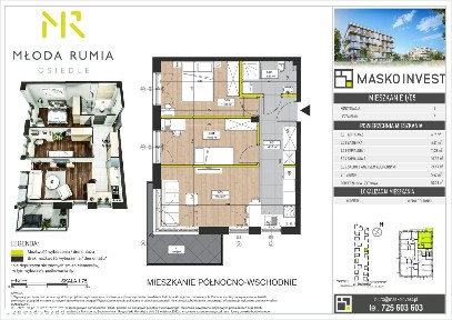 3-pokojowe mieszkanie 52m2 + balkon Bezpośrednio