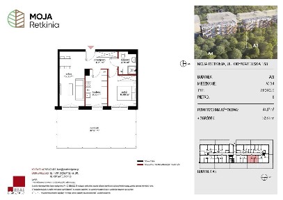 2-pokojowe mieszkanie 44m2 + ogródek