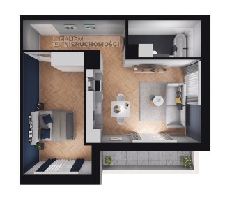 2pok 44m2 balkon|park|widok na zieleń|2026|0%