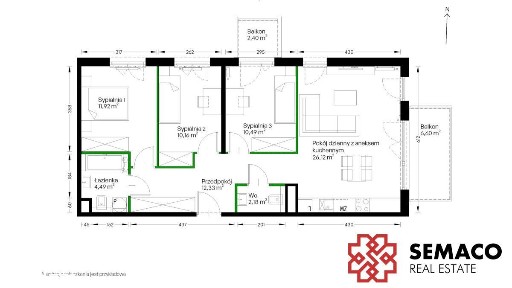 Okazja!Nowe 4pok/78m2/2 balkony/Bez prowizji i Pcc