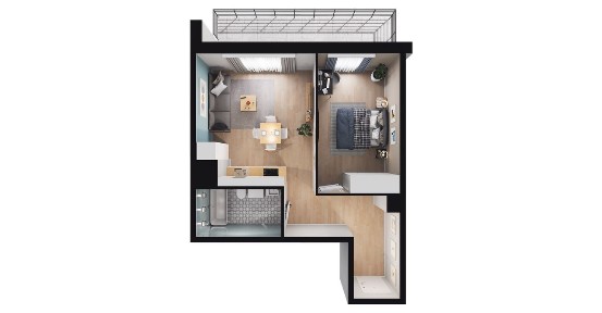 2-pokojowe mieszkanie 48m2 + balkon Bez Prowizji