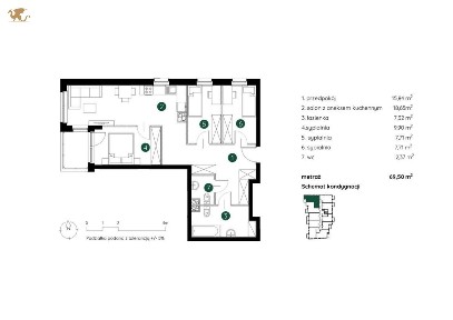 4- pokojowe mieszkanie | Podgórze | 69,5m2