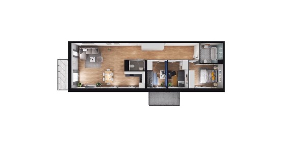 4-pokojowe mieszkanie 79m2 + 2 balkony