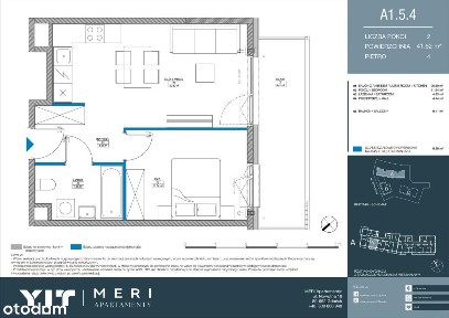 2-pokojowe mieszkanie 41m2 + balkon