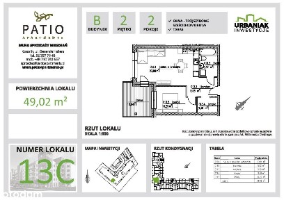 Mieszkanie Patio Apartments Koszalin II p. 49,02m2
