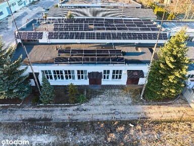 Hala 495 m² z biurami i fotowoltaiką 35 kW