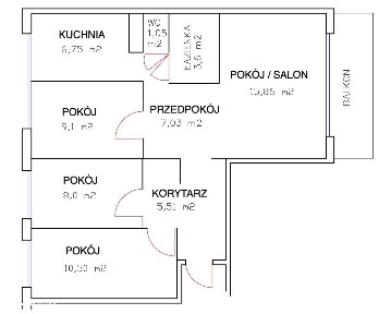 Atrakcyjne, Przestronne 4 Pokoje.