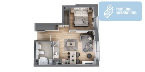 Kawalerka z ogródkiem-możliwe 2 pokoje