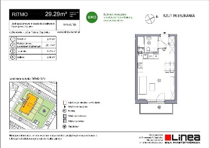 1-pokojowe mieszkanie 27m2 + ogródek Bezpośrednio