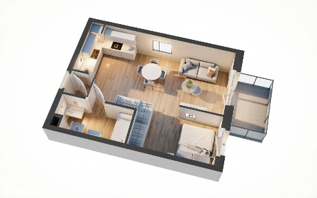 Doskonała lokalizacja 2 pokoje > Balkon > CENTRUM