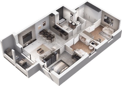 ALTA NOVUM - Twoje wymarzone miejsce nad Wisłą - 80,85m2 2PIĘTRO M27