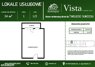 Nowe lokale usługowe do wynajęcia - Vista by KRAS-DOM, Bolesławiec