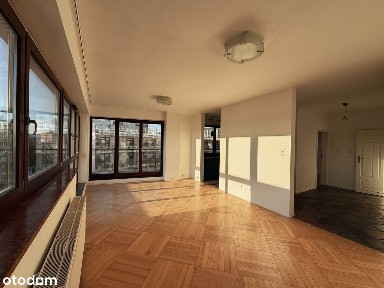 Narożne 2 pokojowe mieszkanie z dużym balkonem, Powiśle, widok na park