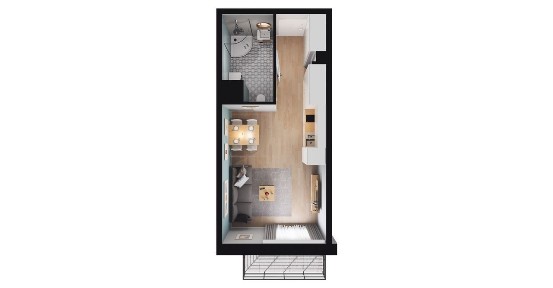 1-pokojowe mieszkanie 26m2 + balkon Bez Prowizji