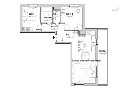 Taras 12m2 > 3 pokoje > osobne WC > KLUCZE maj !
