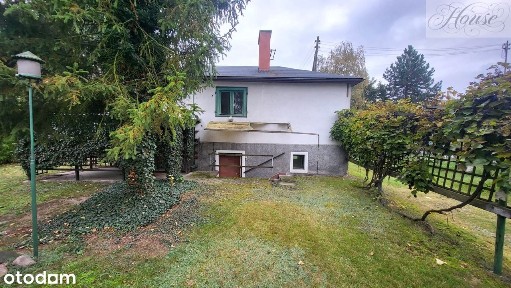 Stary, kameralny domek na obrzeżach miasta.