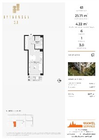 1-pokojowe mieszkanie 25m2 + balkon Bezpośrednio