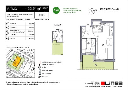 2-pokojowe mieszkanie 33m2 + ogródek Bez Prowizji
