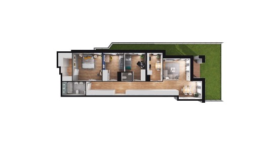 4-pokojowe mieszkanie 92m2 + ogródek Bezpośrednio