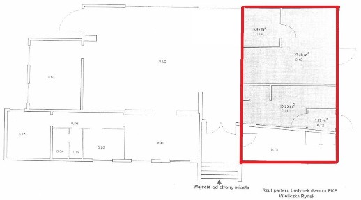 Wieliczka Rynek - lokal użytkowy o pow. 63,43 m2 do najmu